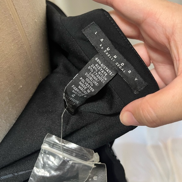 Laundry by Shelli Segal black beaded strapless dress with handkerchief hem - Picture 8 of 12